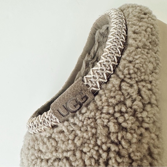 UGG Tazz Maxi Curly Genuine Shearling Slipper Grey - Picture 6 of 13
